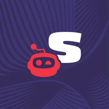 Robot Alphabet S Logo Illustrazione stock