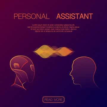 Robot and human background Stock Illustration