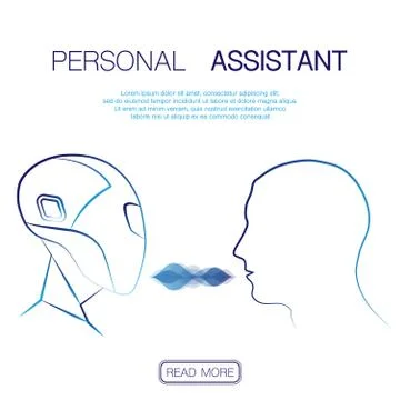 Robot and human background Stock Illustration