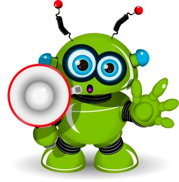 Robot and speaker Stock Illustration