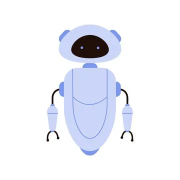 Robot android, AI bot character for futuristic service and communication Stock Illustration