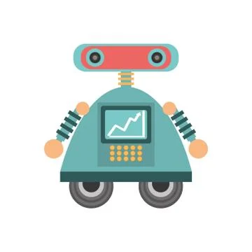 Robot android automation icon Illustrazione stock