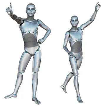 Robot android male Stock Illustration