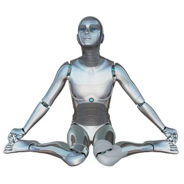 Robot android male Stock Illustration