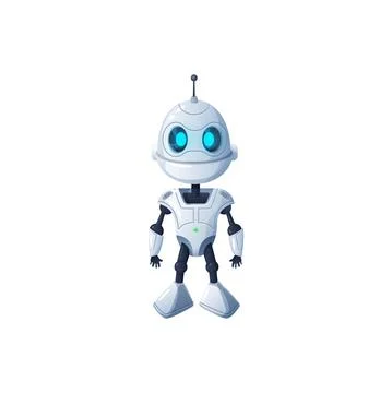 Robot android smart mechanical character scifi bot Stock Illustration