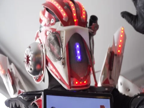 Robot-Android-Suits-business-event02 Stock Footage 78610052