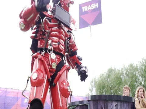 Robot-Android-Suits-business-event07 Stock Footage 78609449