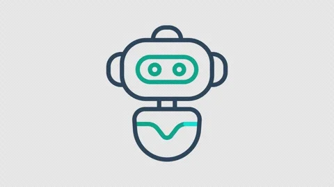Robot animated icon. animated icon related to artificial intelligence Stock Footage 303786786