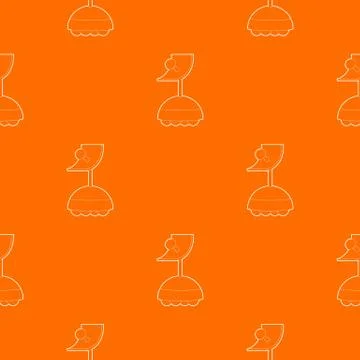 Robot antenna pattern vector orange Stock Illustration