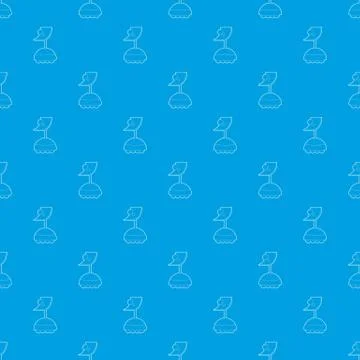 Robot antenna pattern vector seamless blue Stock Illustration