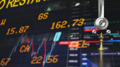 The robot arm and chess for technology or Business concept 3d rendering Stock Illustration