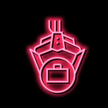 Robot arm hold case color icon vector illustration Stock-Illustration