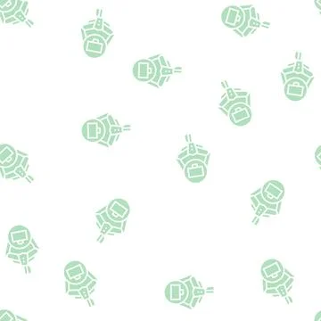 Robot arm hold case glyph seamless pattern Illustrazione stock