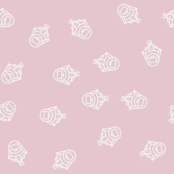 Robot arm hold case line seamless pattern Stock-Illustration