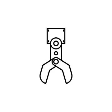 Robot arm icon. Element of production icon for mobile concept and web apps. Thin Illustrazione stock
