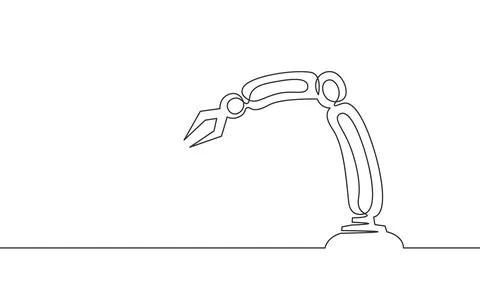 Robot arm low poly manipulator. Part construct assembly triangle shape Stock Illustration