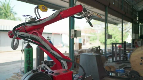 Robot arm machine movement Stock Footage 173103728