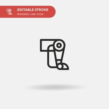 Robot Arm Simple vector icon. Illustration symbol design template for web mob イラスト素材