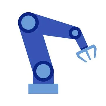 Robot arm technology hand illustration icon. Vector factory robotic computer  Stock Illustration