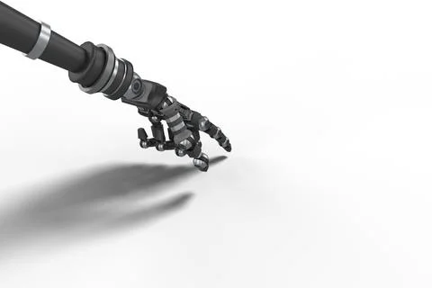 Robot arm on white background Stock Illustration