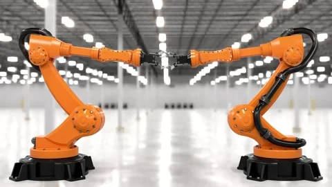 Robot arms, loop animation. Stock Footage 262313426