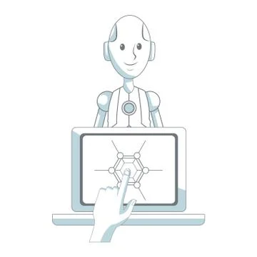 Robot artificial intelligence Stockillustratie
