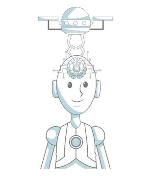 Robot artificial intelligence イラスト素材