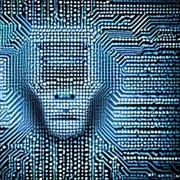 Robot artificial intelligence Stock Illustration