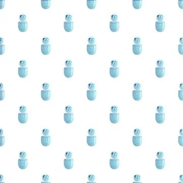 Robot assistant ai technology seamless pattern background 스톡 일러스트