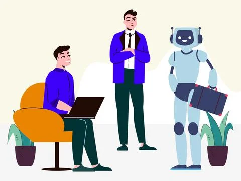 Robot Assistant Concept Illustration Stock Illustration