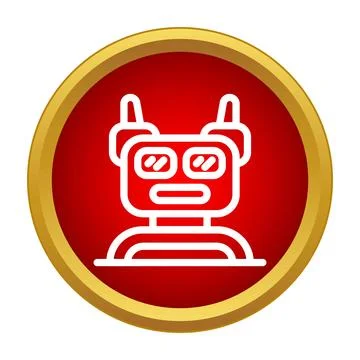 Robot assistant head icon representing artificial intelligence Stock Illustration