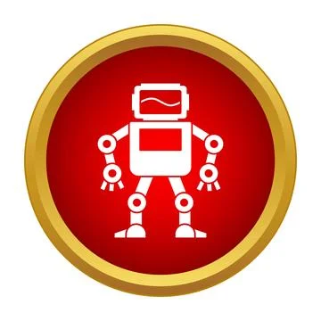 Robot assistant icon representing ai technology concept Illustrazione stock