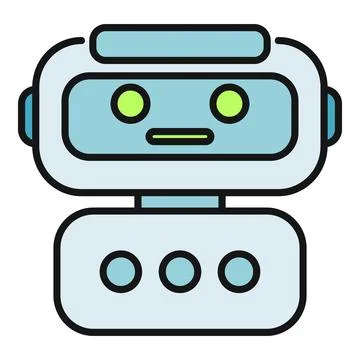 Robot assistant icon representing artificial intelligence and automation 스톡 일러스트