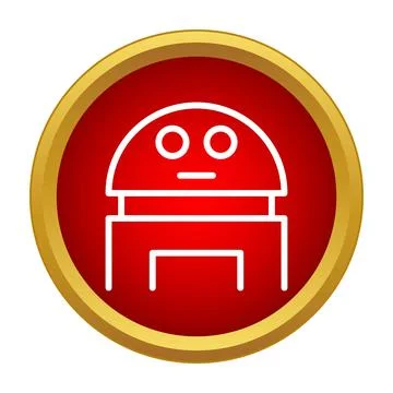 Robot assistant icon representing artificial intelligence technology Illustrazione stock