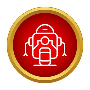 Robot assistant icon representing artificial intelligence technology Illustrazione stock