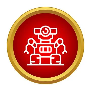 Robot assistant icon symbolizing technology for future automation Stock Illustration