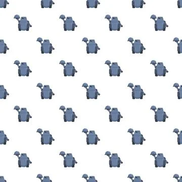 Robot assistant seamless pattern for technological background Stock Illustration