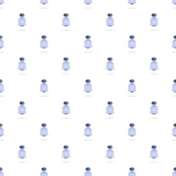 Robot assistant seamless repeating pattern design 库存插图