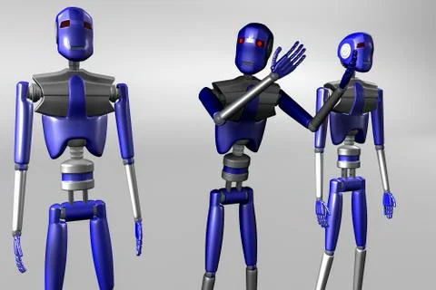 A robot is aware Stock Illustration