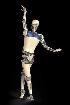 Robot ballet dancer, 3D illustration Stock Illustration