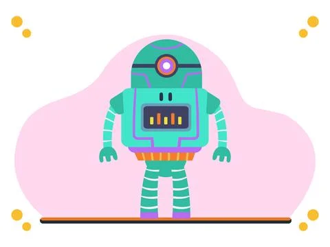 Robot Battery Concept Illustration Stock Illustration