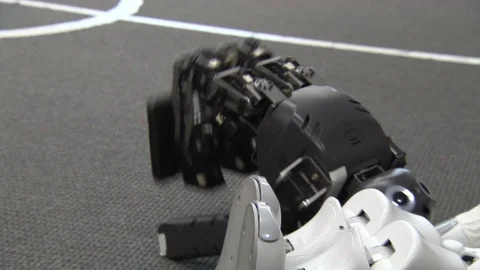 Robot being tested in lab Stock Footage 99053366