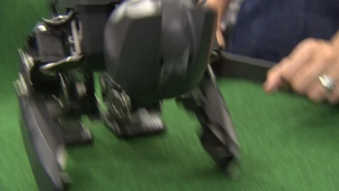 Robot being tested in lab Stock Footage 99053397