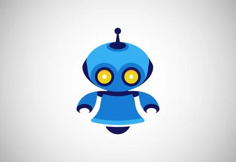 Robot bell logo design vector illustration イラスト素材