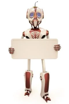 Robot billboard Stock-Illustration