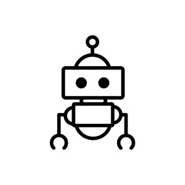 Robot bionic technology character artificial machine linear design Stock Illustration