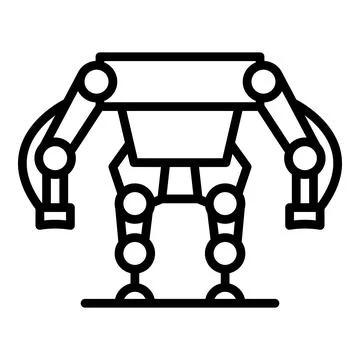 Robot body icon outline vector. Artificial suit man Stock Illustration