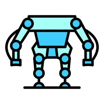 Robot body icon vector flat Stock Illustration