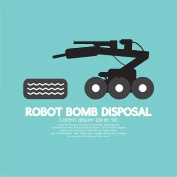 Robot Bomb Disposal Vector Illustration Stock-Illustration