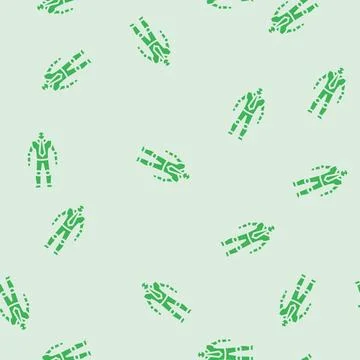 Robot a bow tie glyph seamless pattern Stock Illustration